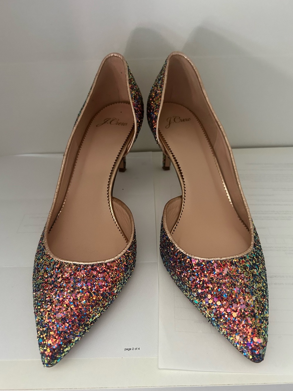 J.Crew Colette d'Orsay Pumps in Holographic Glitter